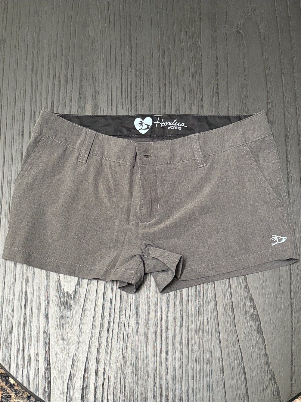 Honolua Women’s Gray Swim Bike Shorts - Low Rise Stretch